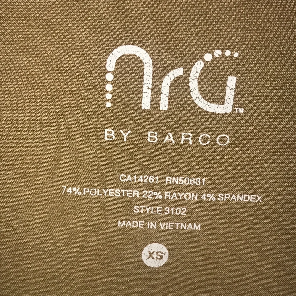 NRG by Barco scrub top uniform size XS scrubs